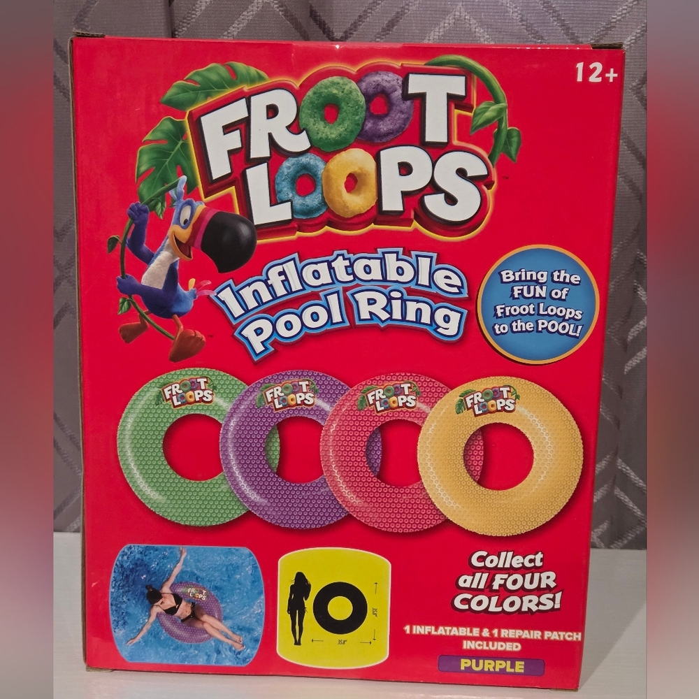 Froot Loops Inflatable Pool Ring -Purple - Picture 3 of 4